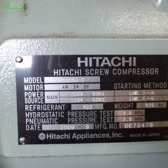 Máy nén lạnh Trục vít Hitachi 55kw x2